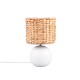 Trio-518900101 - Vina - White Ceramic Table Lamp with Natural Seagrass
