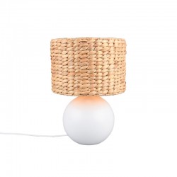 Vina - White Ceramic Table Lamp with Natural Seagrass Vina - White Ceramic Table Lamp with Natural Seagrass