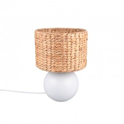 Vina - White Ceramic Table Lamp with Natural Seagrass Vina - White Ceramic Table Lamp with Natural Seagrass