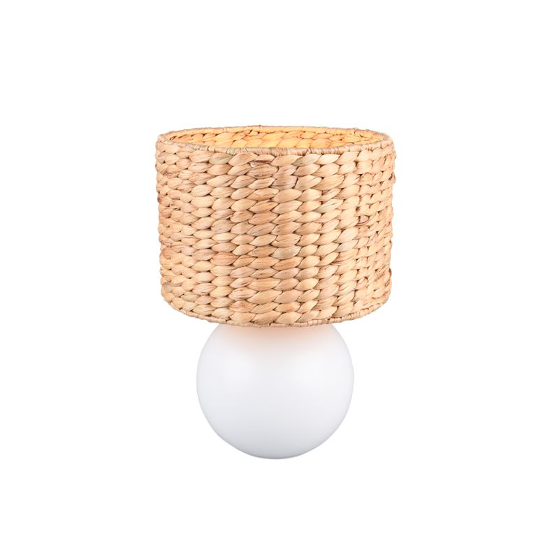 - Vina - White Ceramic Table Lamp with Natural Seagrass Trio-518990101 - Vina - White Ceramic Table Lamp with Natural Seagrass