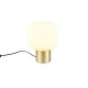 - Diva - Matt Brass Table Lamp with Ribbed White Glass Trio-519800108 - Diva - Matt Brass Table Lamp with Ribbed White Glass