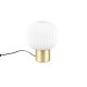 - Diva - Matt Brass Table Lamp with Ribbed White Glass Trio-519800108 - Diva - Matt Brass Table Lamp with Ribbed White Glass
