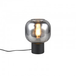 Diva - Matt Black Table Lamp with Mirrored Smoked Glass Diva - Matt Black Table Lamp with Mirrored Smoked Glass