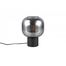 Diva - Matt Black Table Lamp with Mirrored Smoked Glass Diva - Matt Black Table Lamp with Mirrored Smoked Glass