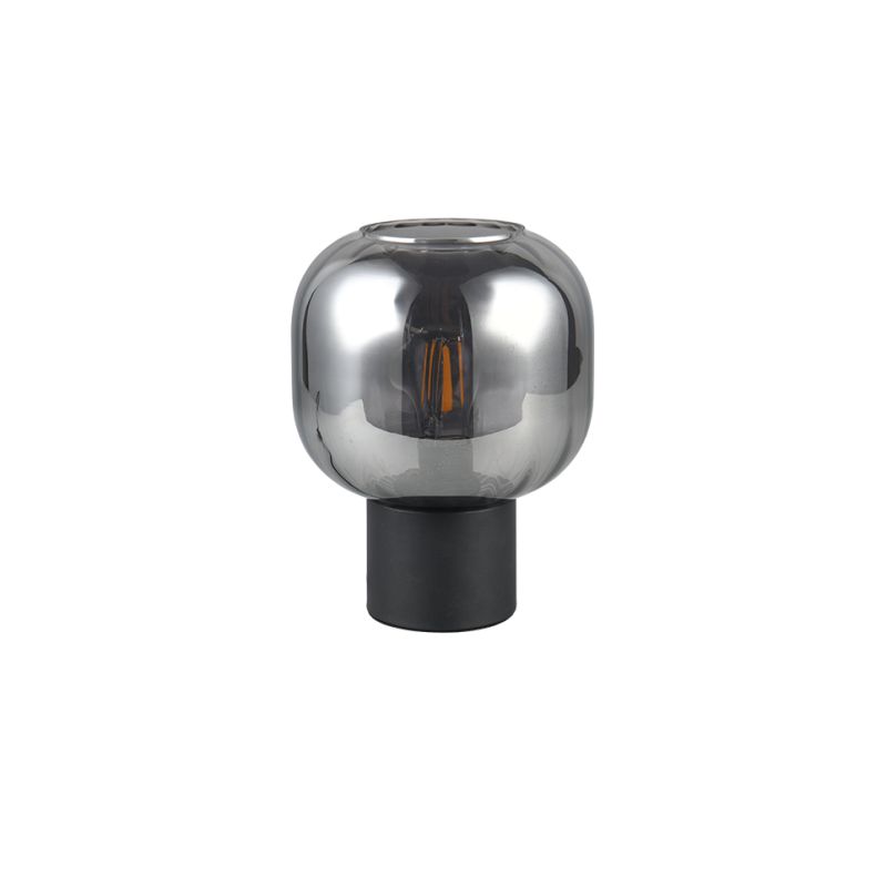 Trio-519800132 - Diva - Matt Black Table Lamp with Mirrored Smoked Glass