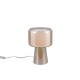 - Rocka - Amber Glass Table Lamp with White Fabric Shade Trio-519900113 - Rocka - Amber Glass Table Lamp with White Fabric Shade