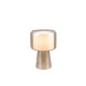 - Rocka - Amber Glass Table Lamp with White Fabric Shade Trio-519900113 - Rocka - Amber Glass Table Lamp with White Fabric Shade