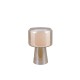 - Rocka - Amber Glass Table Lamp with White Fabric Shade Trio-519900113 - Rocka - Amber Glass Table Lamp with White Fabric Shade
