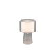 - Rocka - Transparent Glass Table Lamp with White Fabric Shade Trio-519900152 - Rocka - Transparent Glass Table Lamp with White Fabric Shade