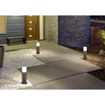 Hoosic - Rusty Bollard with White Diffuser Hoosic - Rusty Bollard with White Diffuser