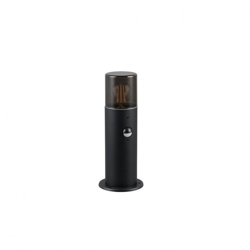 - Hoosic - Matt Black PIR Bollard with Smoked Diffuser Trio-522260132 - Hoosic - Matt Black PIR Bollard with Smoked Diffuser