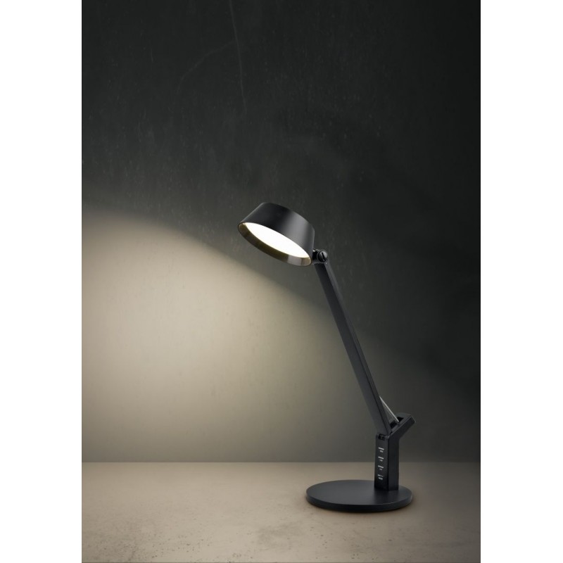 - Ava - Matt Black CCT Table Lamp with USB Trio-523090132 - Ava - Matt Black CCT Table Lamp with USB