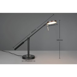 Monza - Matt Black CCT Desk Lamp