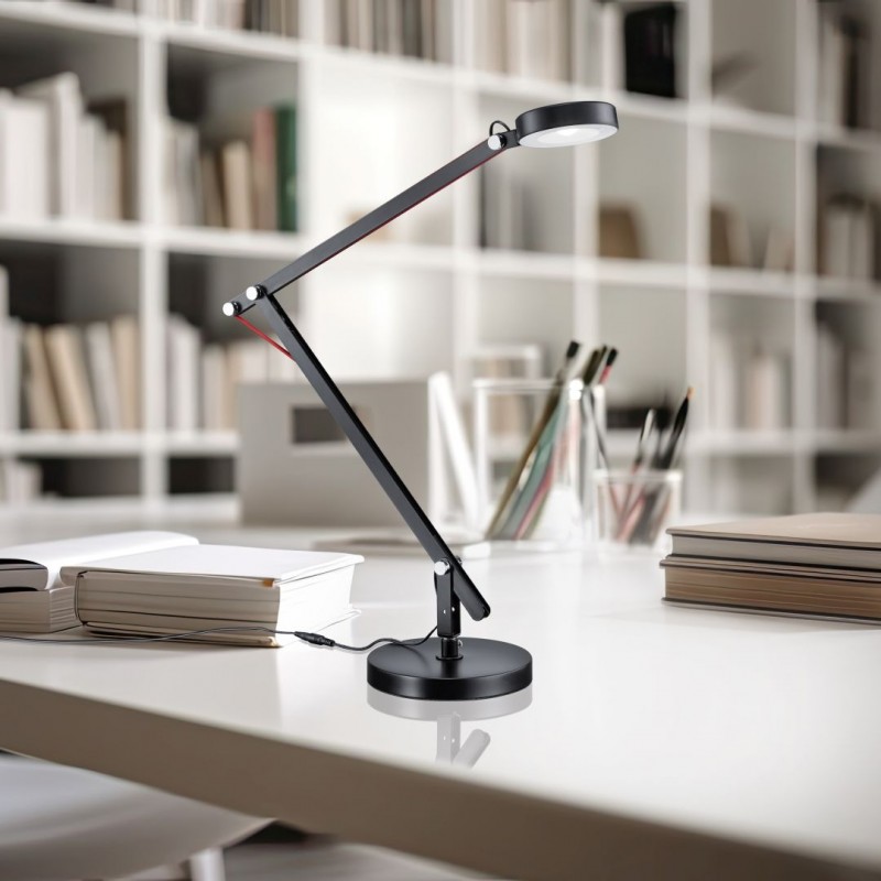 - Amsterdam - Black LED Desk Lamp Trio-527920102 - Amsterdam - Black LED Desk Lamp