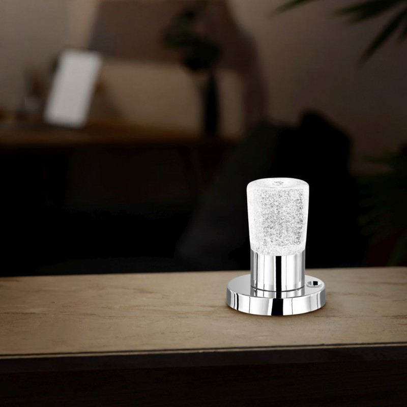 - Cristo - Chrome LED Table Lamp with Crystal Glass Trio-529690100 - Cristo - Chrome LED Table Lamp with Crystal Glass
