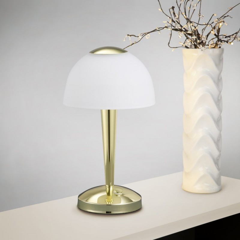 - Ventura - Polished Brass LED Table Lamp with Opal White Glass Trio-529990103 - Ventura - Polished Brass LED Table Lamp with Opal White Glass