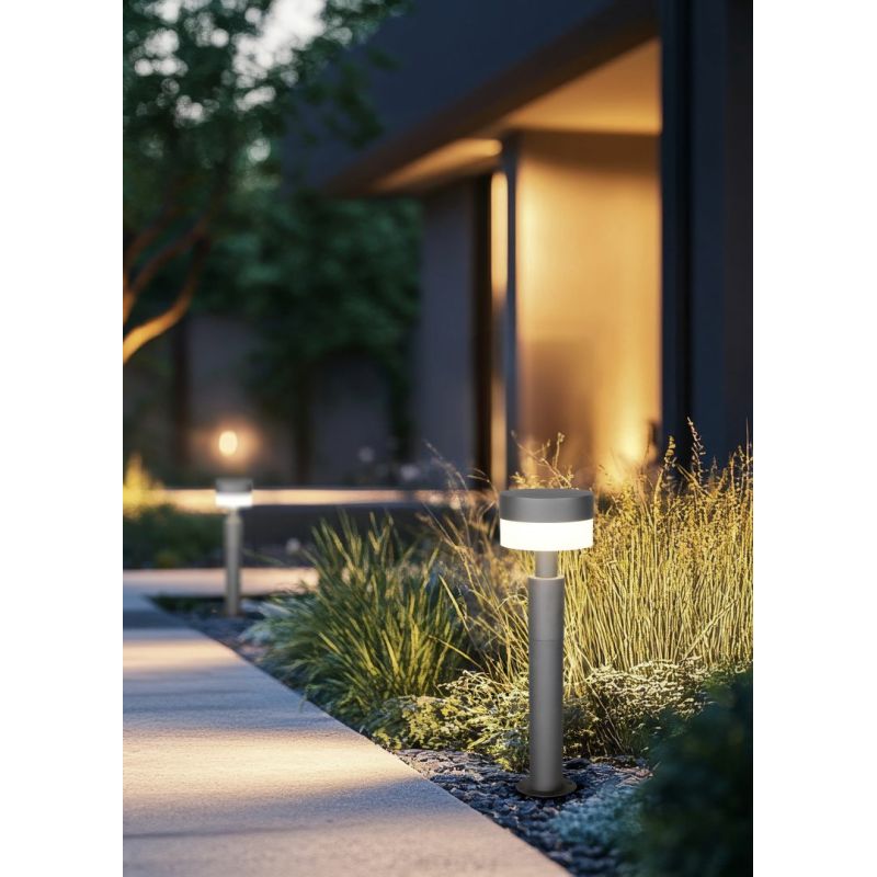 - Mackenzie - Anthracite Post with White Diffuser Trio-530561142 - Mackenzie - Anthracite Post with White Diffuser