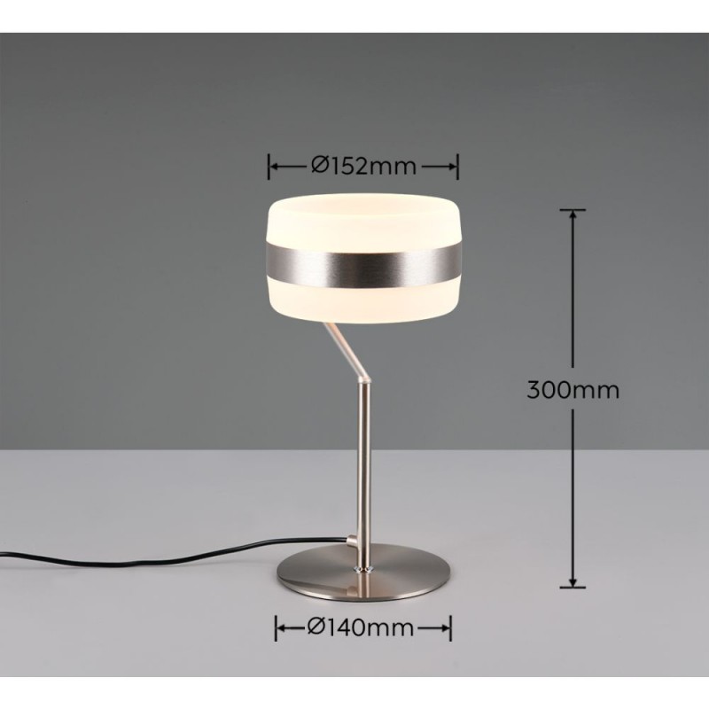 Trio-531410107 - Dios - Matt Nickel CCT Table Lamp with White Diffuser