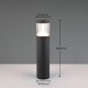 Trio-538560142 - Tagus - Anthracite CCT Bollard with Clear Diffuser IP65