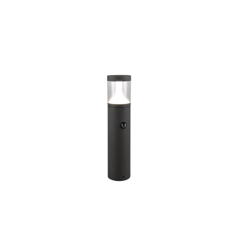 Trio-538569142 - Tagus - Anthracite CCT Sensor Bollard with Clear Diffuser IP54