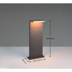 Ravi - Anthracite CCT Post with White Diffuser IP65