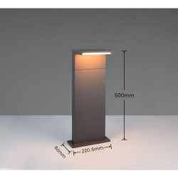 Ravi - Anthracite Post with White Diffuser IP65