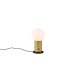 Trio-543510108 - Tauris - Matt Brass Rechargeable Table Lamp with White Glass
