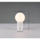 Trio-543510131 - Tauris - Matt White Rechargeable Table Lamp with White Glass