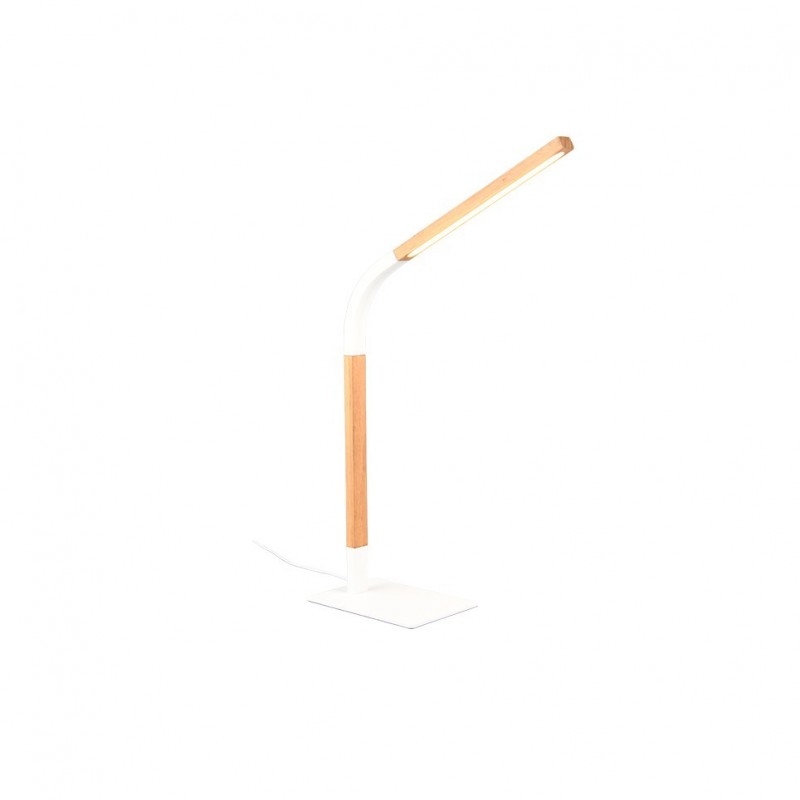 - Norris - Wooden & White LED Desk Lamp Trio-545210131 - Norris - Wooden & White LED Desk Lamp