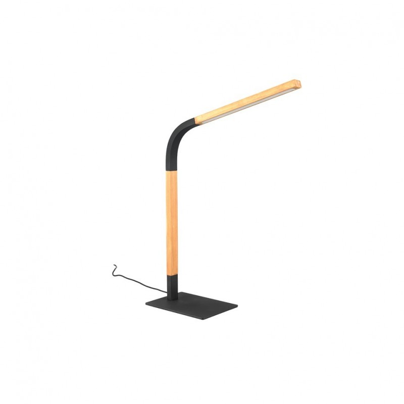 - Norris - Wooden & Black LED Desk Lamp Trio-545210132 - Norris - Wooden & Black LED Desk Lamp
