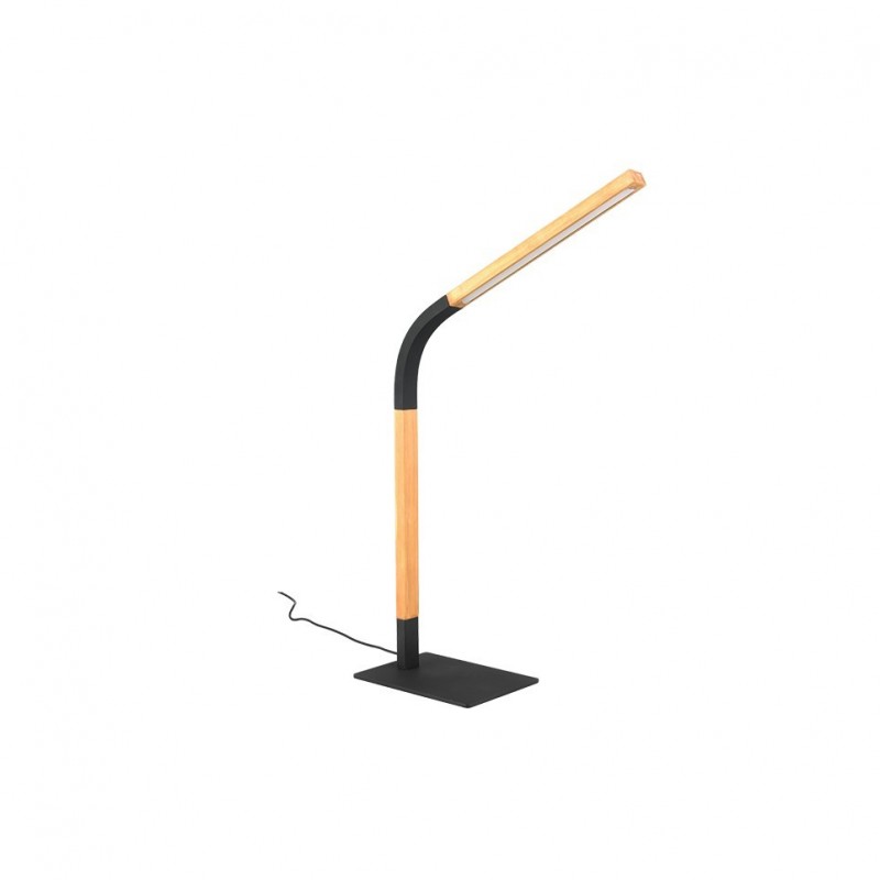 - Norris - Wooden & Black LED Desk Lamp Trio-545210132 - Norris - Wooden & Black LED Desk Lamp