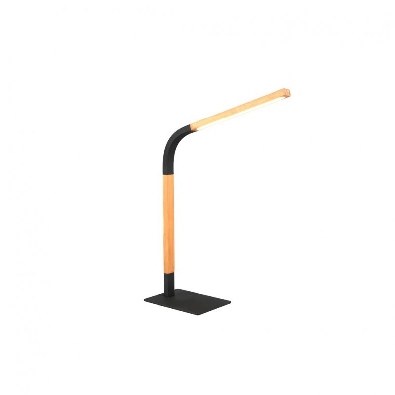 - Norris - Wooden & Black LED Desk Lamp Trio-545210132 - Norris - Wooden & Black LED Desk Lamp