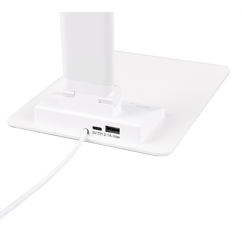 - Travis - Matt White CCT Table Lamp with USB Trio-545310131 - Travis - Matt White CCT Table Lamp with USB