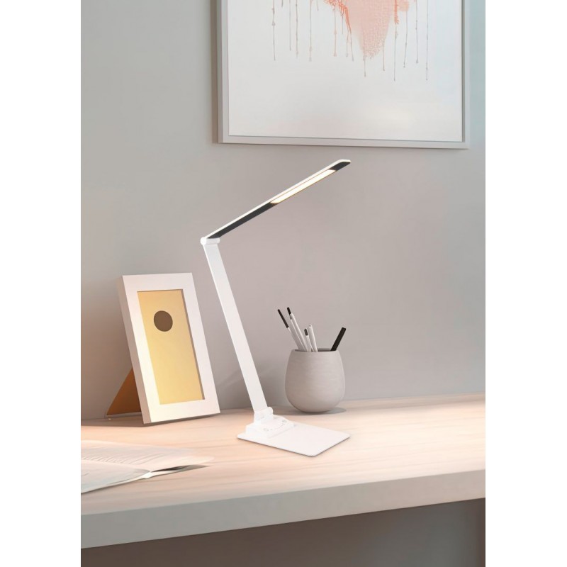 - Travis - Matt White CCT Table Lamp with USB Trio-545310131 - Travis - Matt White CCT Table Lamp with USB