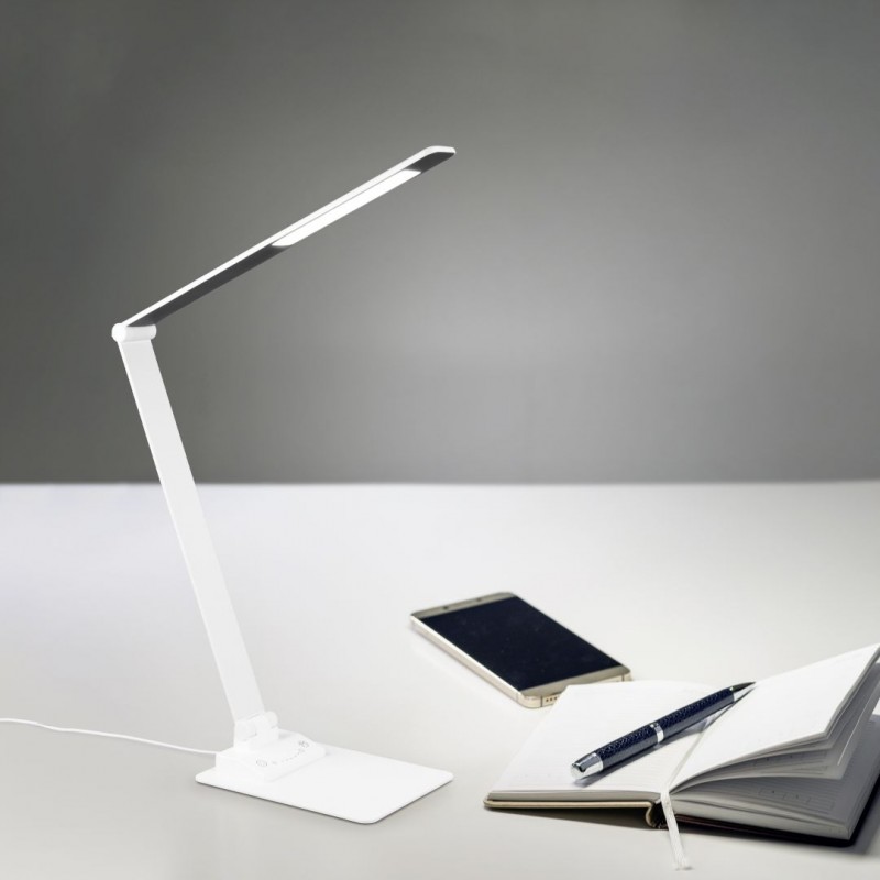 - Travis - Matt White CCT Table Lamp with USB Trio-545310131 - Travis - Matt White CCT Table Lamp with USB