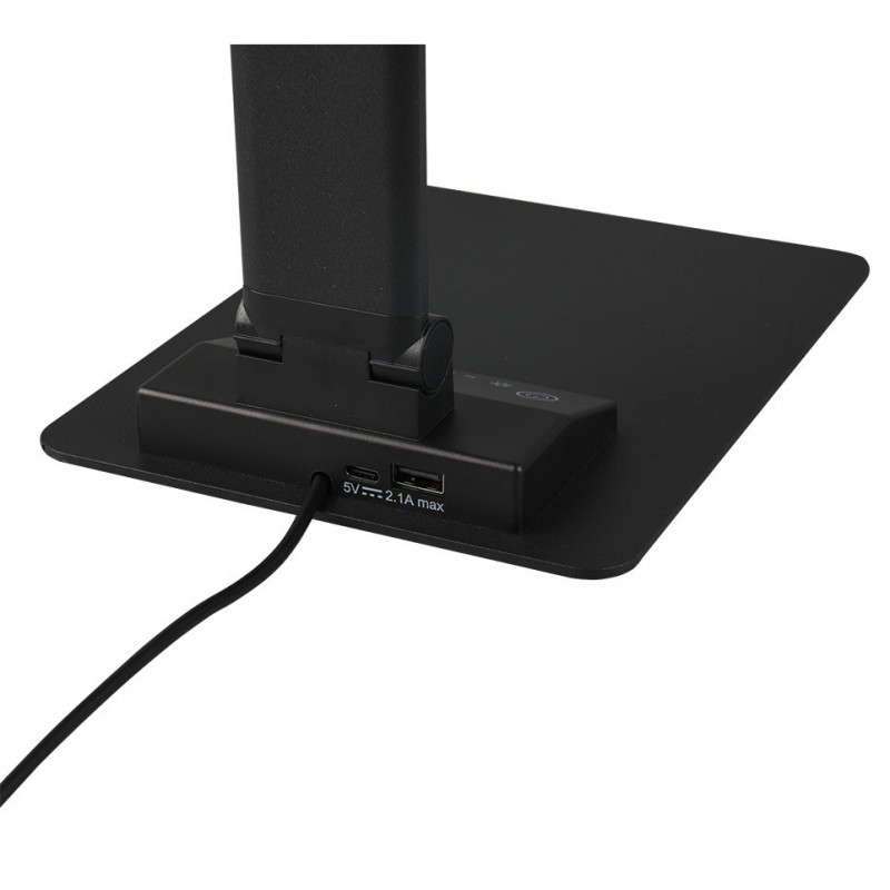 - Travis - Matt Black CCT Table Lamp with USB Trio-545310132 - Travis - Matt Black CCT Table Lamp with USB