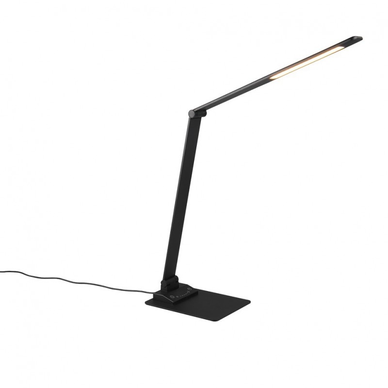 - Travis - Matt Black CCT Table Lamp with USB Trio-545310132 - Travis - Matt Black CCT Table Lamp with USB