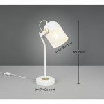 Mixa - Matt White & Matt Brass Table Lamp