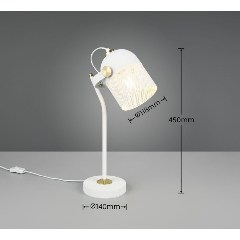 Trio-548200131 - Mixa - Matt White & Matt Brass Table Lamp