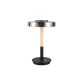 Trio-554910132 - Celeste - Black & Wood LED Table Lamp with Smoked Glass