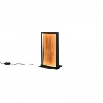 Kalea - Black LED Table Lamp with Natural Wood