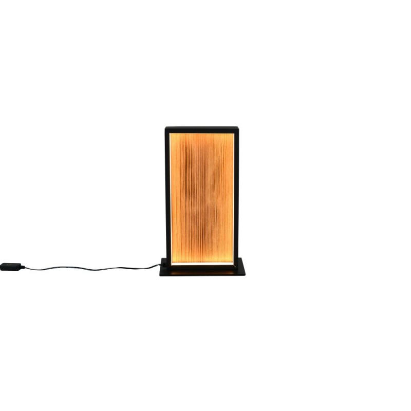 Trio-555510130 - Kalea - Black LED Table Lamp with Natural Wood