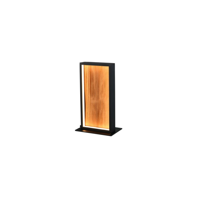 Trio-555510130 - Kalea - Black LED Table Lamp with Natural Wood