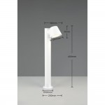 Beni - Matt White Bollard IP44