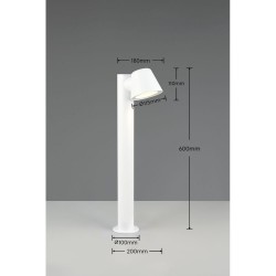 Beni - Matt White Bollard IP44