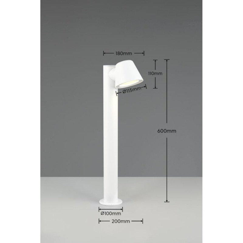 Trio-560360131 - Beni - Matt White Bollard IP44