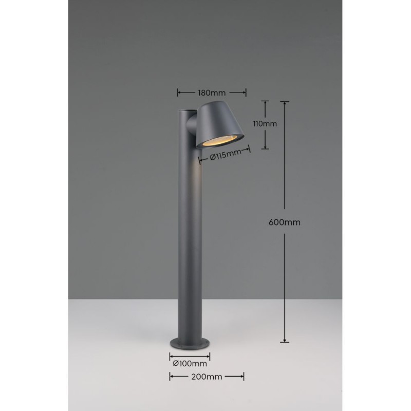 Trio-560360142 - Beni - Anthracite Bollard IP44