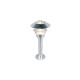 Trio-562060186 - Ruvuma - Silver Bollard with Clear Glass Diffuser IP44