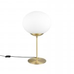 Fomento - Matt Brass Table Lamp with White Oval Glass Fomento - Matt Brass Table Lamp with White Oval Glass