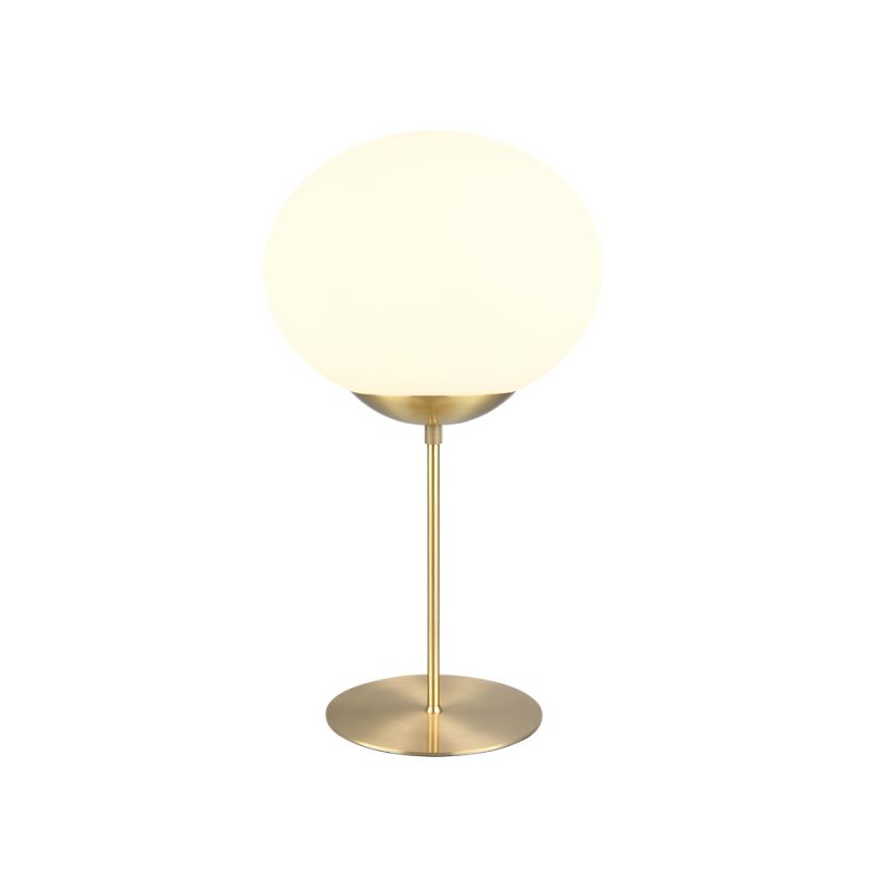 - Fomento - Matt Brass Table Lamp with White Oval Glass Trio-563100108 - Fomento - Matt Brass Table Lamp with White Oval Glass